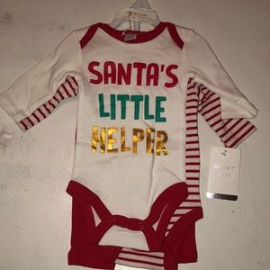 Modern Baby. Santa little helper outfit